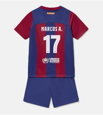 Maillot de foot Barcelona Marcos Alonso #17 Domicile enfant 2023-24 Manches Courte (+ pantalon court)